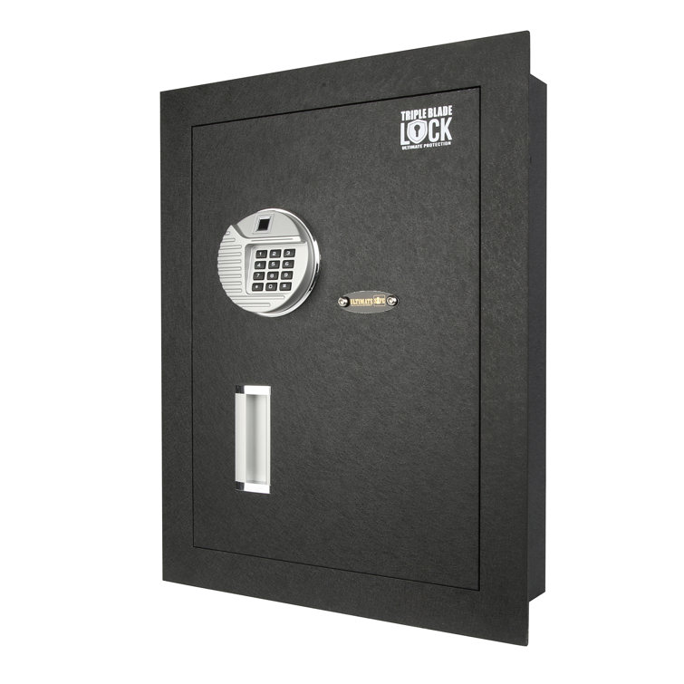 Ultimate Safe 0.52 Cu Ft Biometric Fingerprint Hidden Wall Safe With